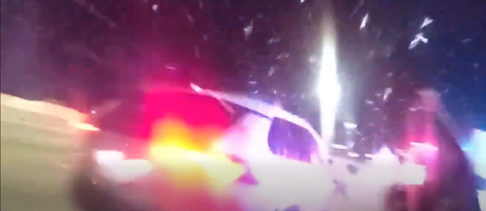 VIDEO: Driver plows through police car door during traffic stop — Reading Community news